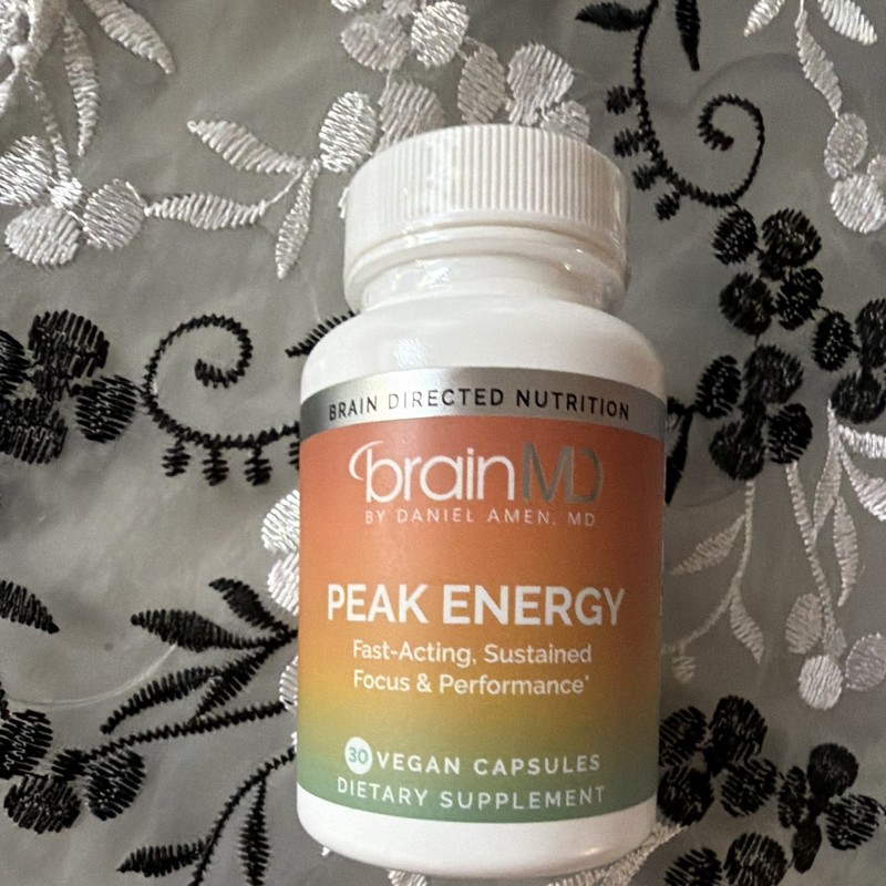 brainMD Peak Energy Dietary Supplement Energy Support Focus Vegan Capsules 30