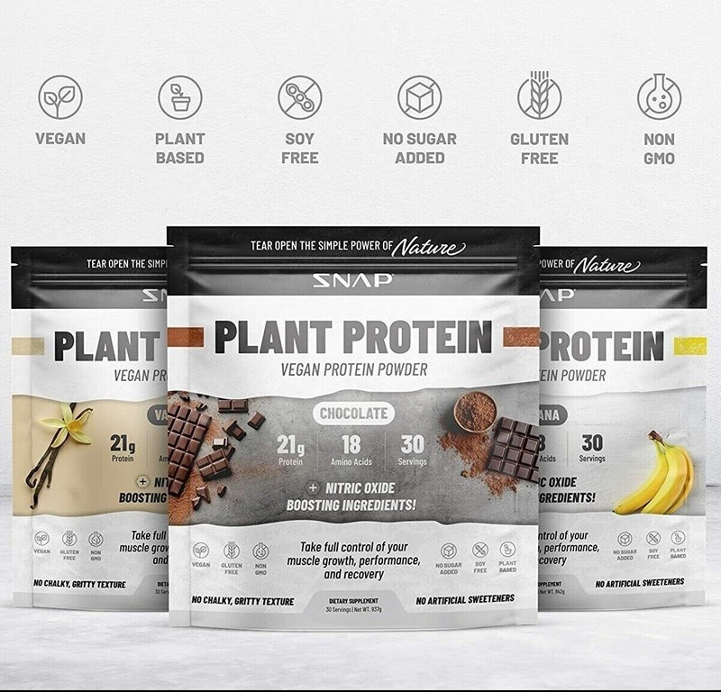 Vegan Organic Plant Protein Powder – SNAP Muscle Growth, Performance, & Recovery