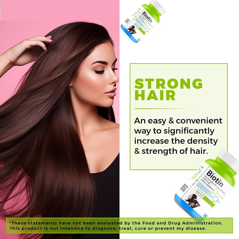 5 Pack Hale.up Biotin 60 Veg Capsules Hair Skin Support gallery