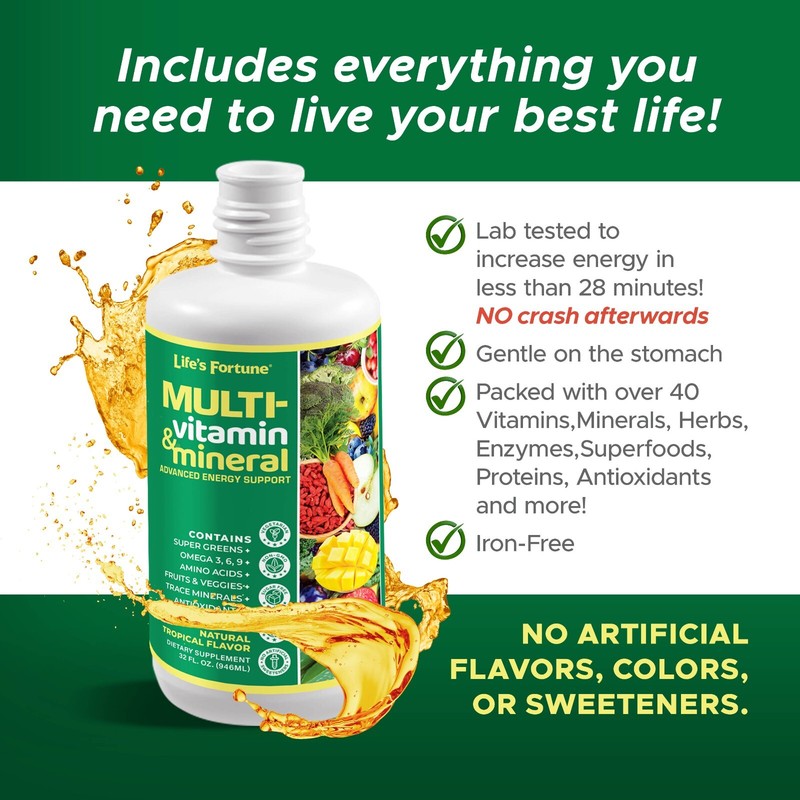 Life's Fortune Whole Food Liquid Multivitamin, 32 Fl Oz (3 Pack) gallery