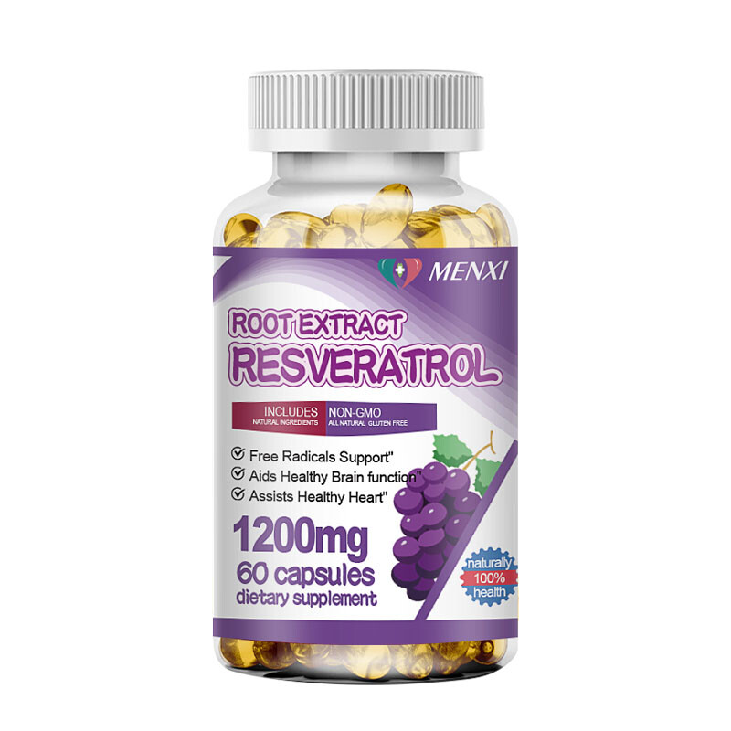 Resveratrol Capsules 1200mg Natural Antioxidant, Anti Aging, Anti Inflammatory
