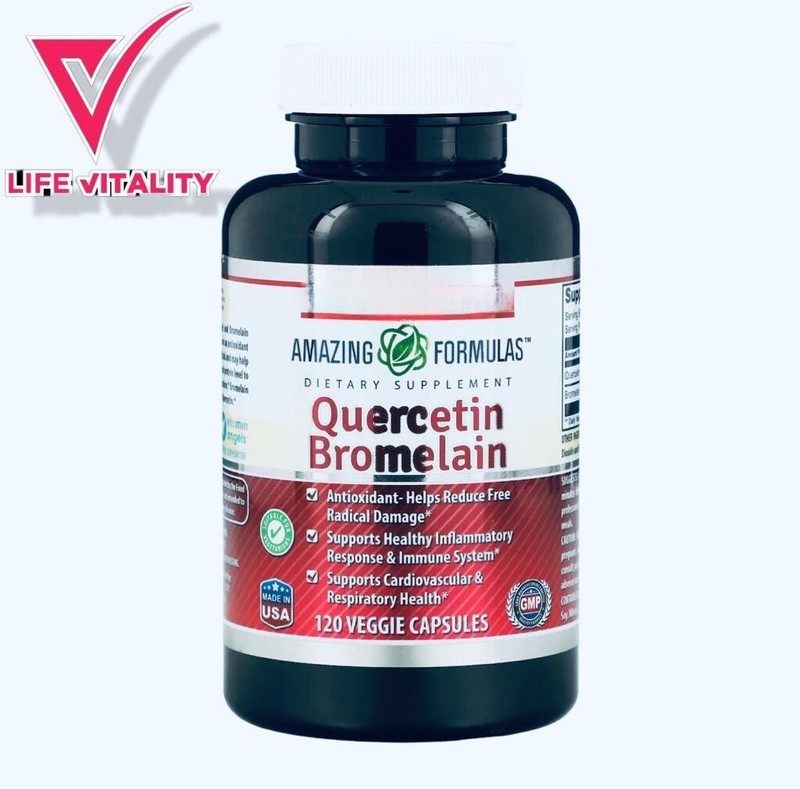 Amazing Formulas Quercetin Bromelain 120 Veggie Capsules Dietary Supplement
