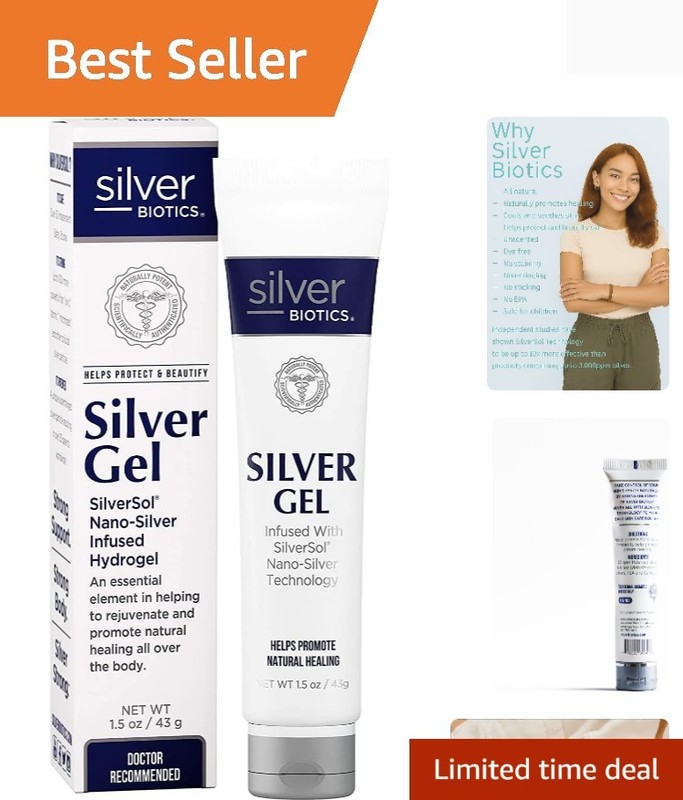 Silver Biotics Patented Multivalent SilverSol 20 PPM Soothing Skin Gel | Vers…