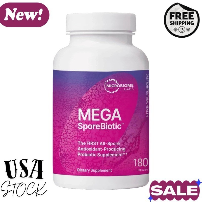 Mega Sporebiotic 180 Softgelsules Microbiome,Gut Health Men Probiotic And Women.