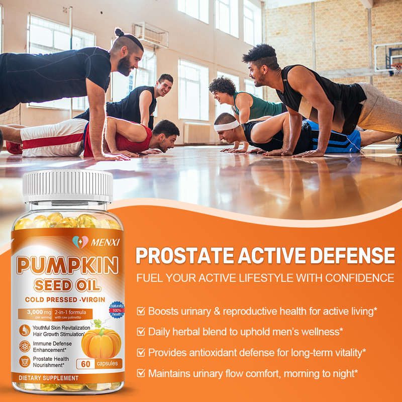 Pumpkin Seed Oil 3000mg Capsule | Prostate Health | Immune Function 120 Softgels gallery
