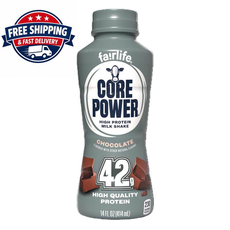 Core Power High Protein Shake, Chocolate, 42g Bottle, 14oz, 12 Pack gallery