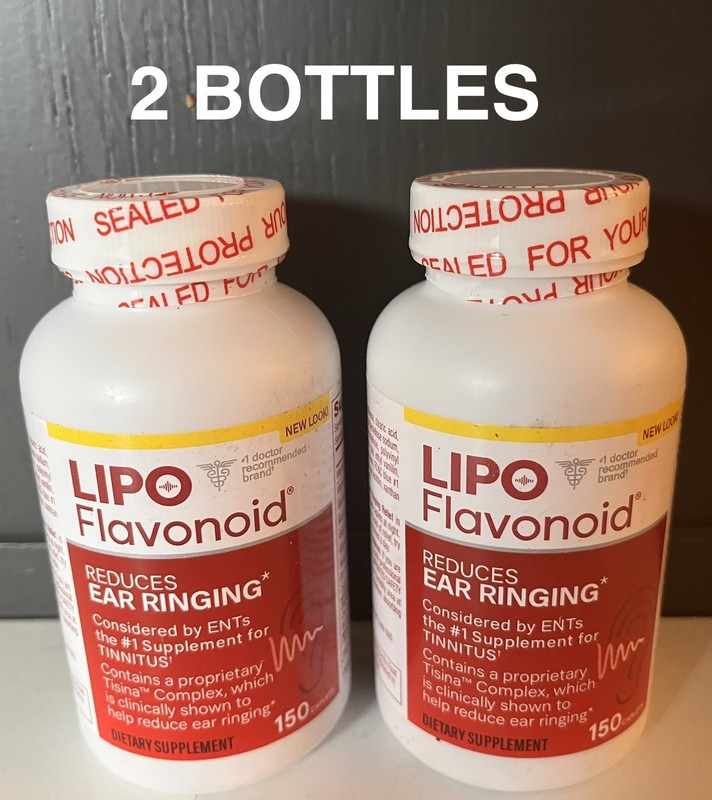 Lipo Flavonoid Plus Ear Ringing Caplets 1,000 mg 150 Count 03/2027 2 BOTTLES