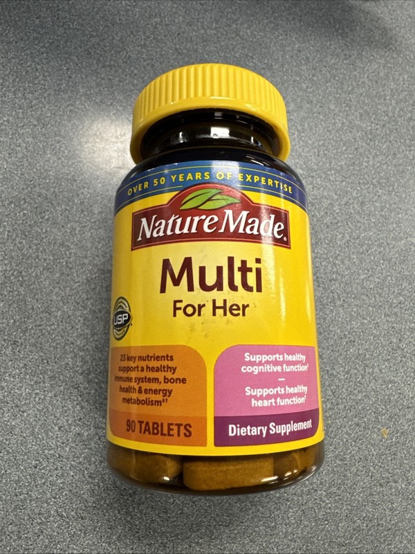 Nature Made • Multi For Her • Dietary Supplement • 90 Tablets • Exp. 10/2026