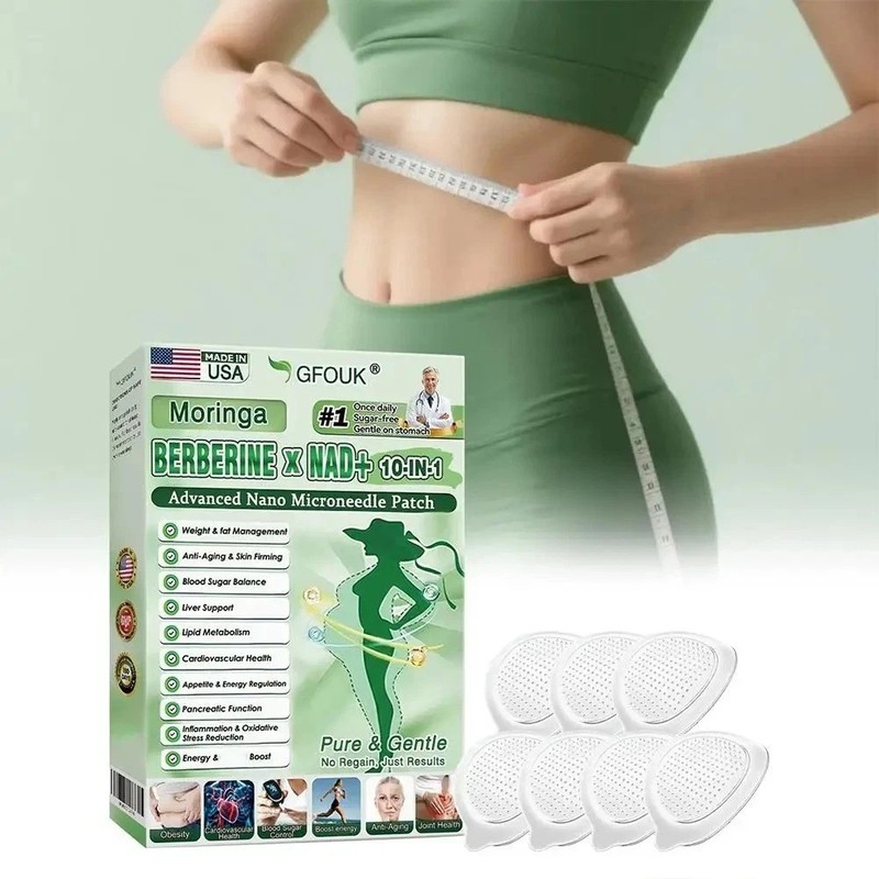 Moringa Berberine 10-in-1 Advanced Nano Microneedle Patch (7pcs/box)