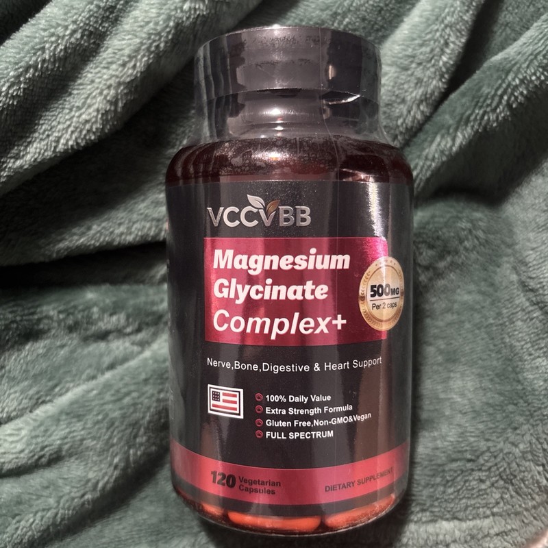 Magnesium Glycinate 500mg 120 Vegan Caps | High Absorption Complex | Sleep Stres