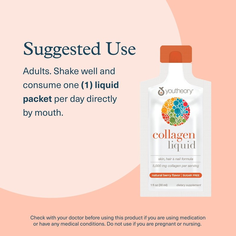 Youtheory Collagen Liquid - 5,000 mg 1 Fl Oz (Pack of 12), No Color gallery