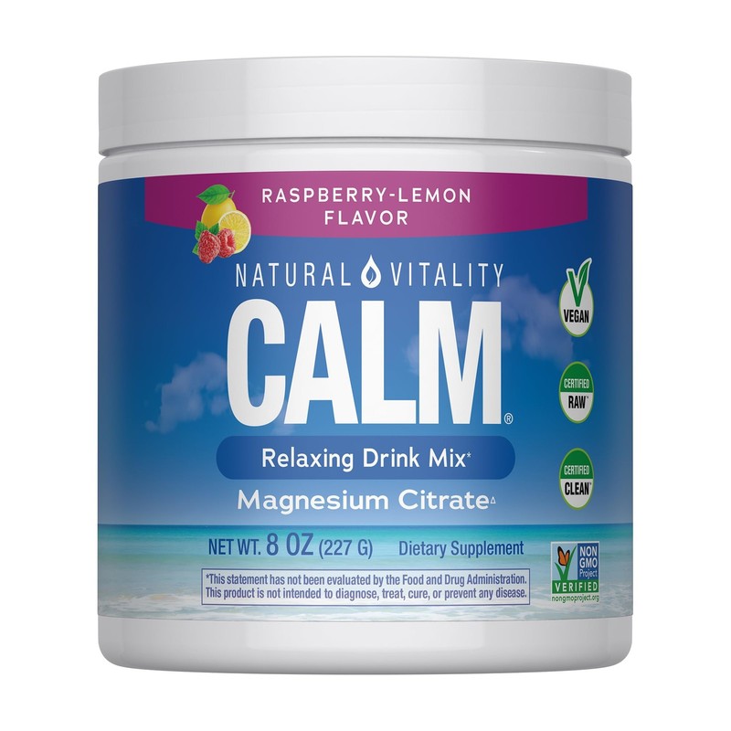 Raspberry Lemon Calm Magnesium Drink Mix, 8 OZ