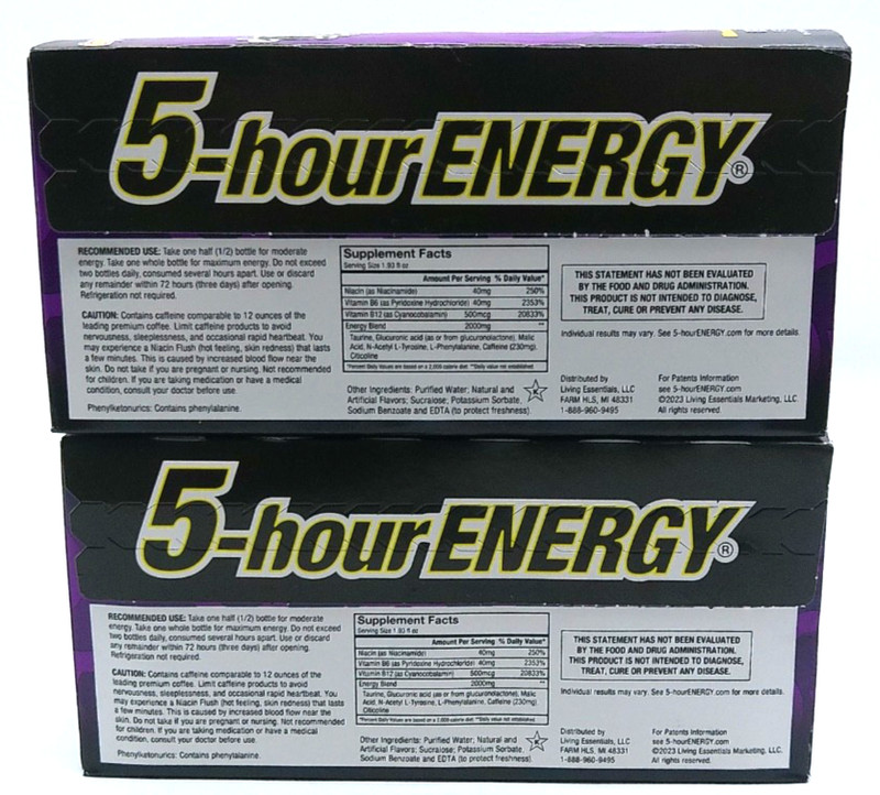 2- 5-Hour Energy Grape X-Strength, Sugar Free, 20 Total 1.93 Fl Oz Bottles 10/27 gallery