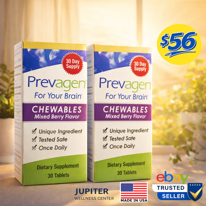 Prevagen 10mg CHEWABLE Tablets (2 Bottles) 30 Count ea – Brand New Shipment