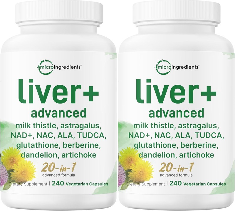 Liver Advanced+, 240 Veggie Capsules | 20-in-1 Complex with Milk Thistle