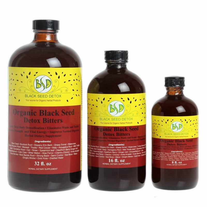 Black Seed Detox Bitters – 100% Pure Natural Organic Vegan Herbal Dietary Body