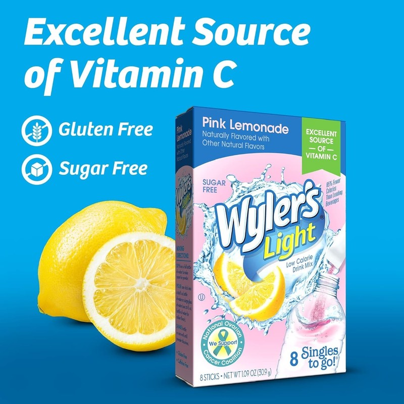 Refreshing Wyler’s Light Singles To Go - 96 Servings of Sugar-Free Pink Lemonade gallery
