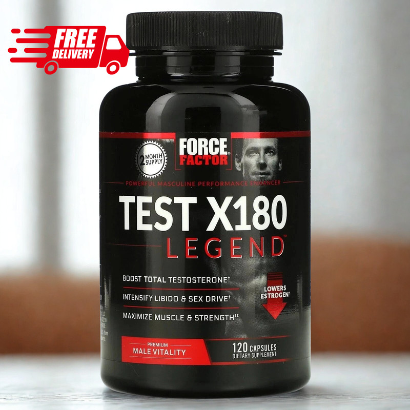 Force Factor Test X180 Legend ~ Test Booster Muscle Builder 120 caps_ Exp 02/28