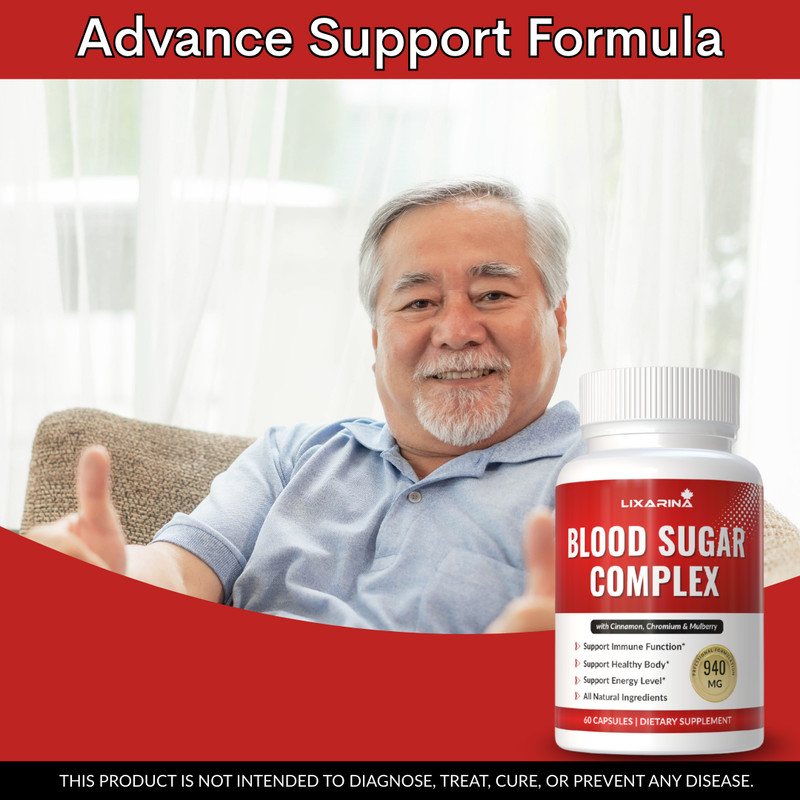Blood Sugar Complex | Advance Support Supplement For Men & Women | 300 Capsules gallery