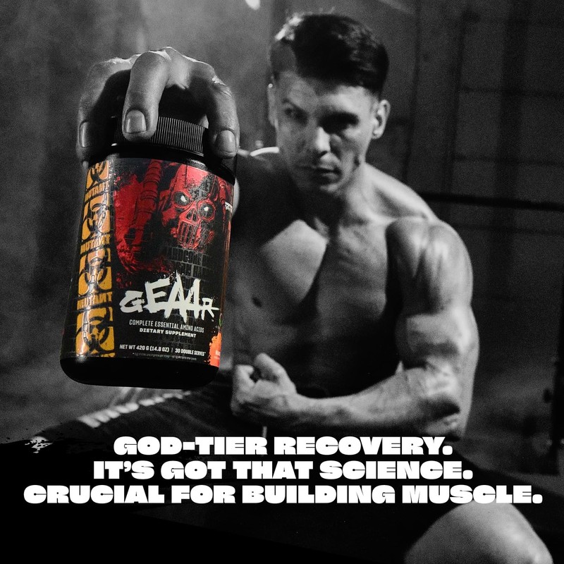 Mutant GEAAR 9.4g of EAA Powder + Arginine, 7g BCAAs, 4g Leucine, Electrolyt... gallery