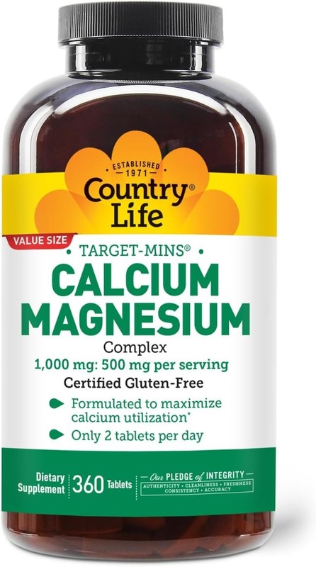 Country Life Target-Mins Calcium-Magnesium Complex 360 Tablets
