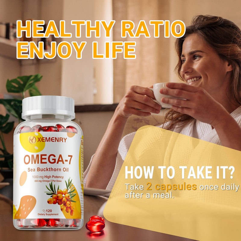 Omega-7 1590mg -Sea Buckthorn Oil - for Hair, Skin, Nail & Cardiovascular Health gallery