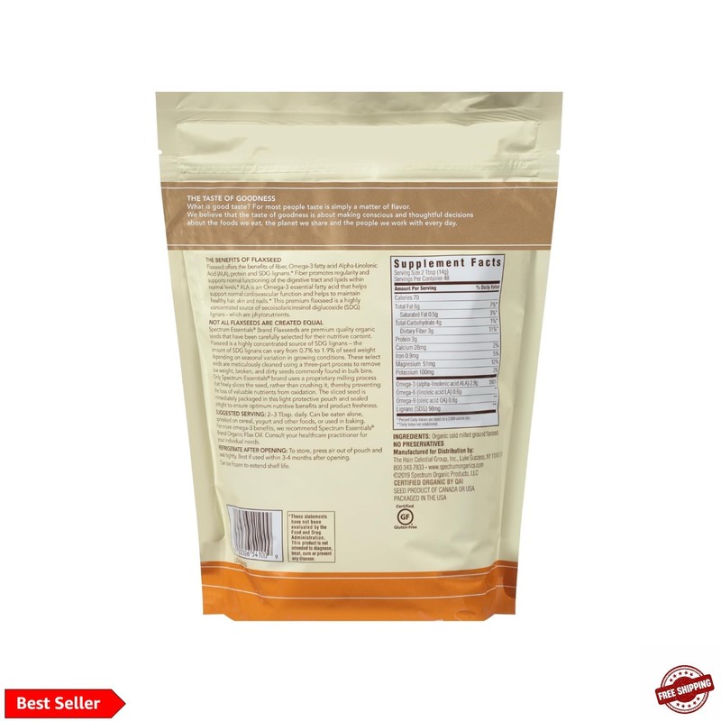 Essentials Organic Ground Flaxseed 14 oz