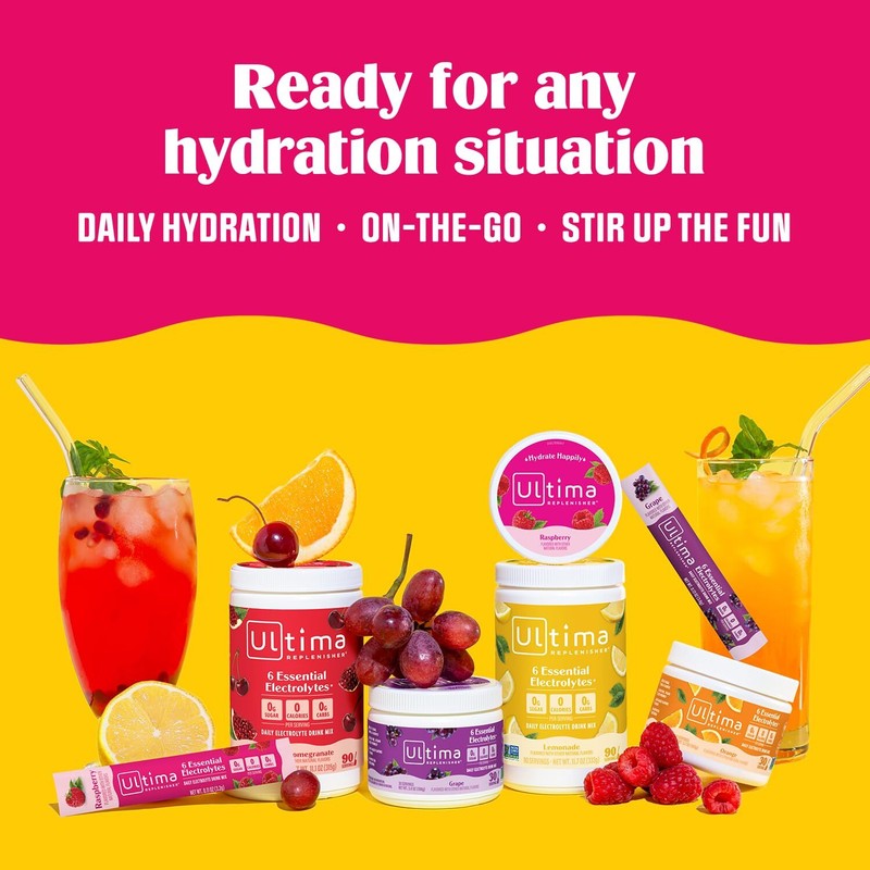Ultima Hydration Electrolyte Powder Cherry Pomegranate 3.7 Ounce Zero Sugar gallery