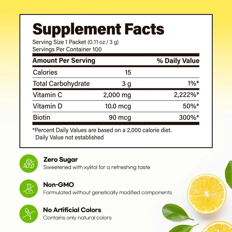 DONGKOOK Vita Pop Vitamin C 2000mg Korean High-Potency Daily Portable Zero Su... gallery