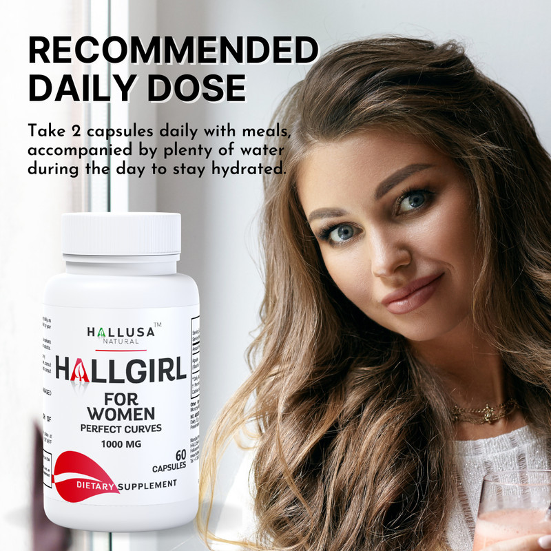 HALLGIRL - Support Busty, Breast & Hips Enhancement - Women and Men- 60 capsules gallery