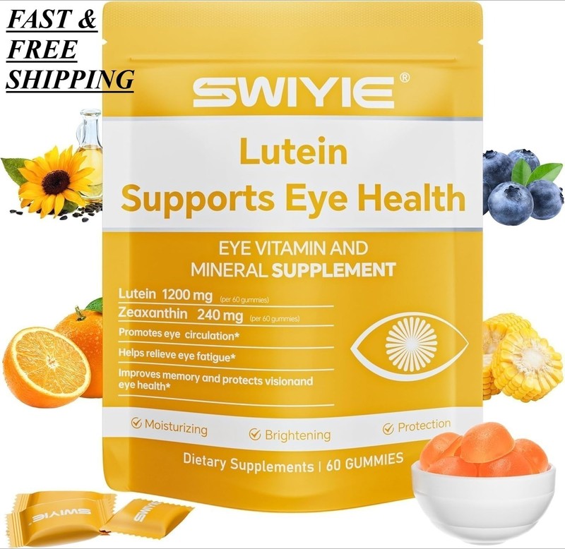 SWIYIE Lutein Gummies - Eye Health Support with Lutein & Zeaxanthin, 60 Gums NEW