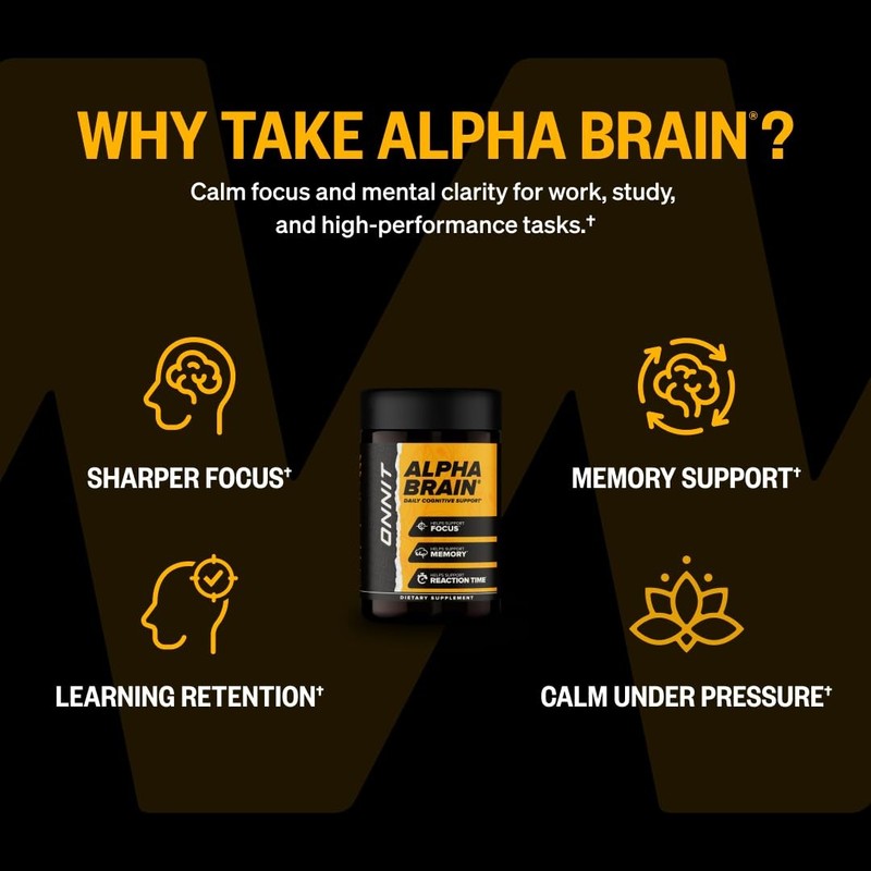 ONNIT Alpha Brain Nootropic Brain Supplement for Focus, Memory, Mental Clarit... gallery