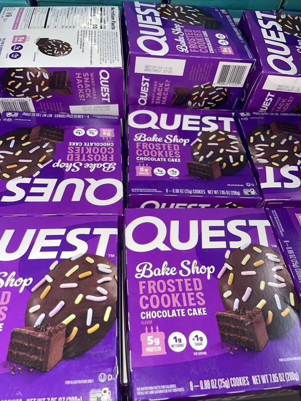 Quest Bake Frosted Cookies Protein Chocolate - Lot of 72ct 5g - Free Shipping