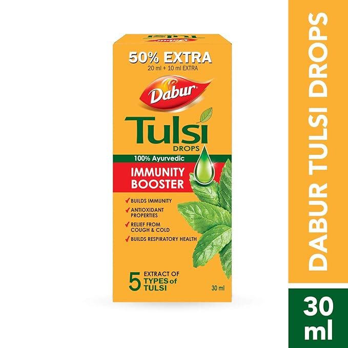 Dabur Tulsi Drops : 30ml (20ml + 10ml Free) | Contains Extracts of 5 Rare Tulsi gallery