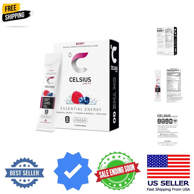 On-The-Go Powder Stick Packs, Zero Sugar 14 Sticks per Pack