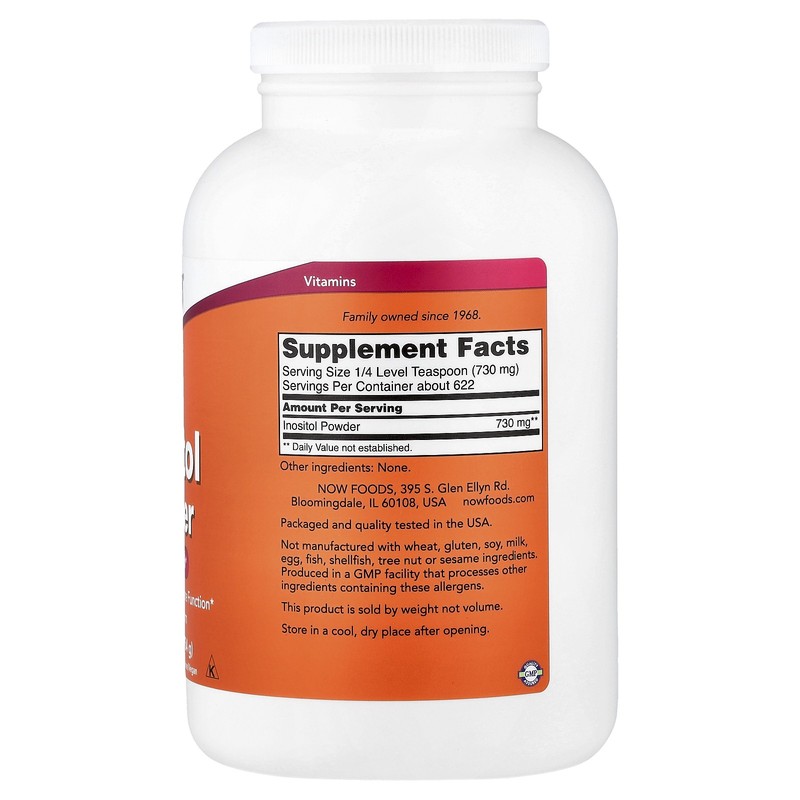 Now Foods Inositol Powder 1 lb 454 g GMP Quality Assured, Kosher, Vegan, gallery