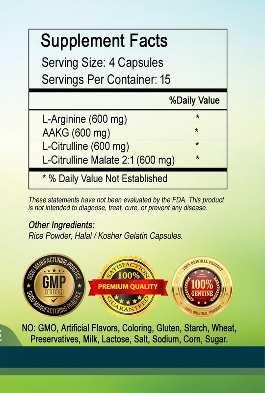 Nitric Oxide Booster Capsules 2400mg Per Serving - No.1.] gallery