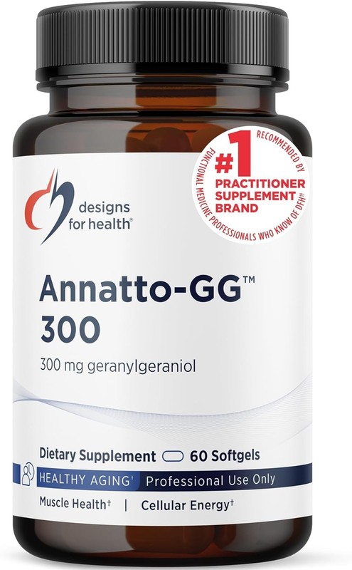 Designs for Health Annatto-GG 300 – Geranylgeraniol GG Supplement from Annatto