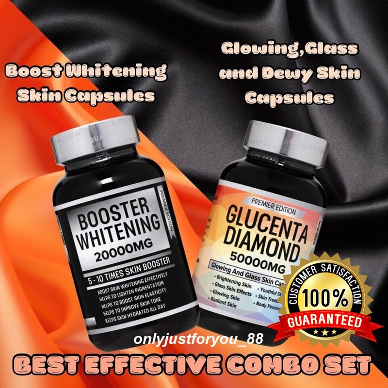 Combo Set Premier Edition Glucenta Diamond + Booster Whitening Skin DHL EXPRESS
