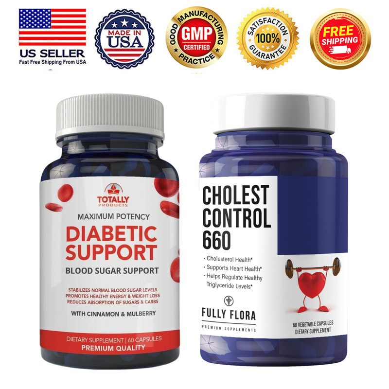 Glucose Balance Weight Management & Cholesterol Support Heart Supplement 60 Caps