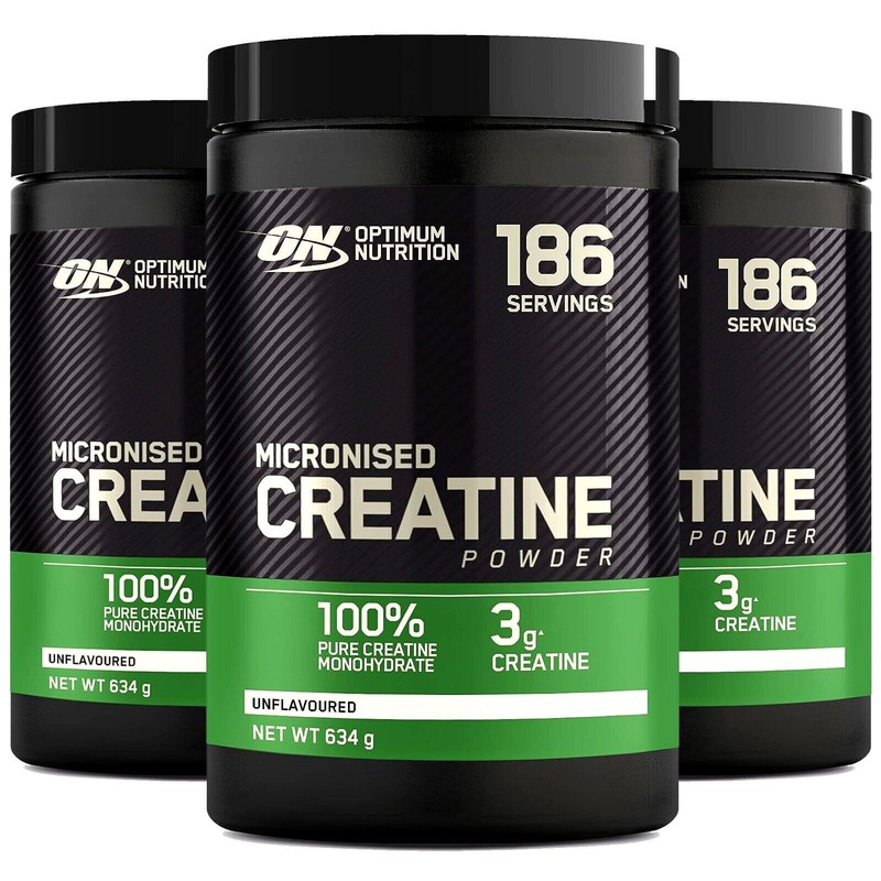 OPTIMUM ON Creatine Powder 100% PURE – 634g – 186 SERVINGS – Muscle Growth TOP