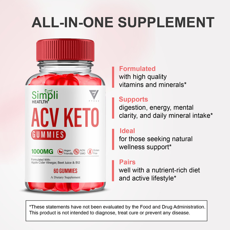 (2 Pack) Simpli Health ACV Keto Gummies, SimpliHealth Support (120 Gummies) gallery