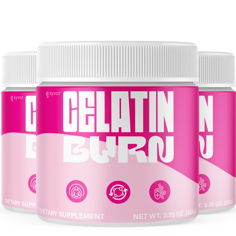 (3 Pack) Gelatin Burn Powder Support For Weight Management & Fitness 90 Serving
