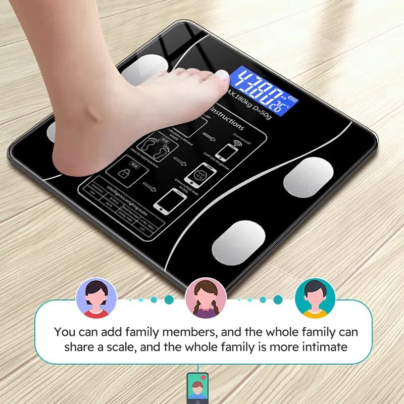 Digital body weight bathroom scale with step-on technology, 400 pounds gallery