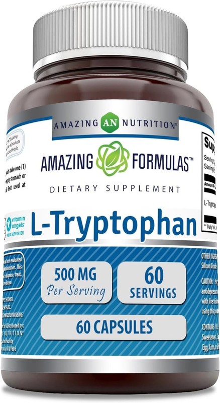 Amazing Formulas L-Tryptophan 1000Mg 60 Tablets Supplement | Non-Gmo | Gluten Fr