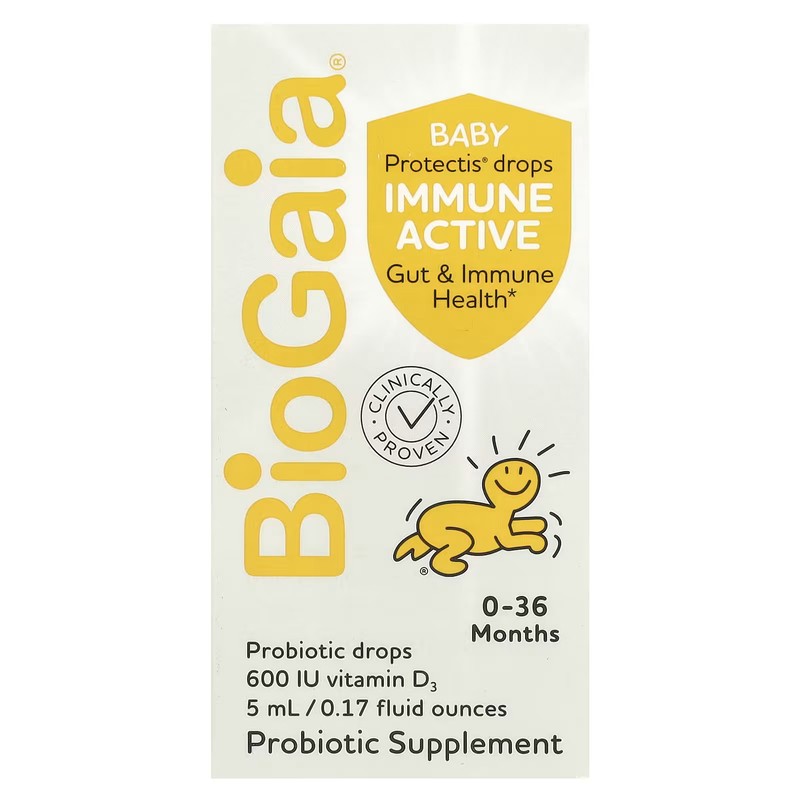 2 X BioGaia, Protectis Baby, Immune Active Probiotic Drops, 0-36 Months, 0.17 fl