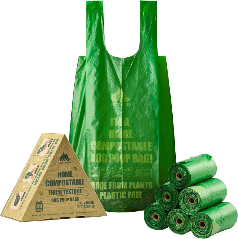 Ultra Thick & Deep Dog Poop Bags for Large & XL Breeds | 4-Layer Interlocked Bo
