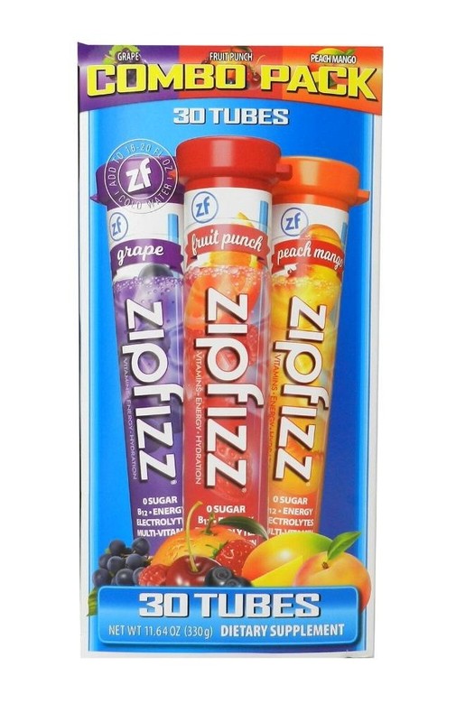 NIDP Zipfizz Multi-Vitamin Energy Hydration Drink Mix, Variety Pack, 30 Tubes