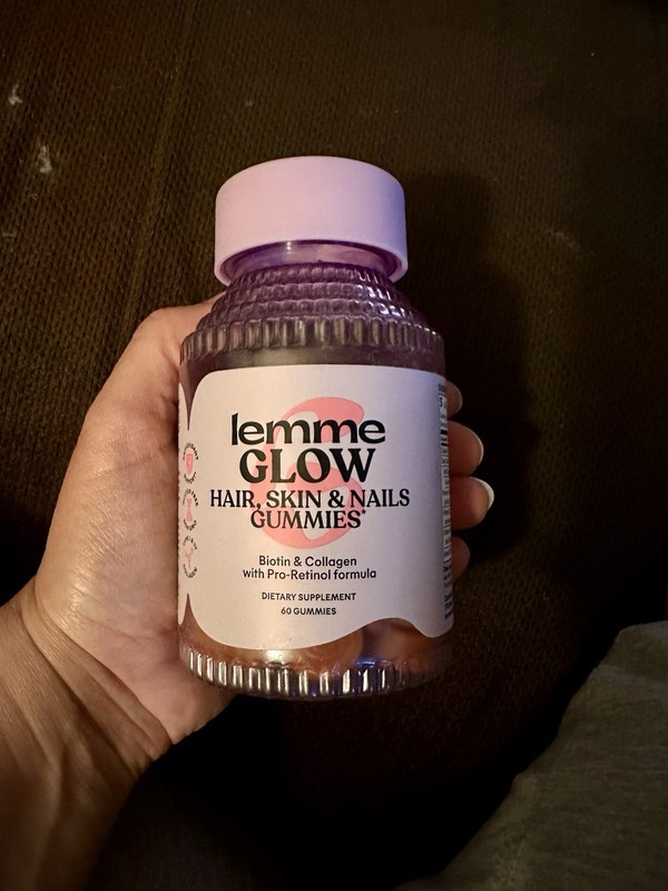 Lemme Glow Hair, Skin & Nails Gummies, 60 Count, Exp 8/2027