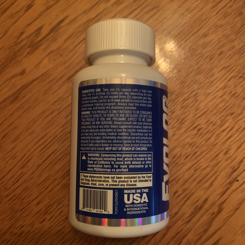 Evogen Nutrition EvoLog Elite Nutrient Partitioning Agent 60 CAPS 09/26 gallery